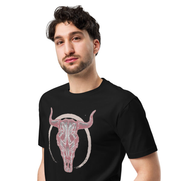 Unisex premium t-shirt Half Moon Cow Skull - Image 3