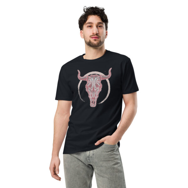 Unisex premium t-shirt Half Moon Cow Skull - Image 2